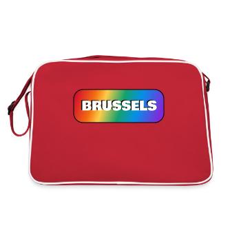 BRUSSELS PRIDE GAY FLAG ARC-EN-CIEL - Sac Retro - rouge/blanc - Dos