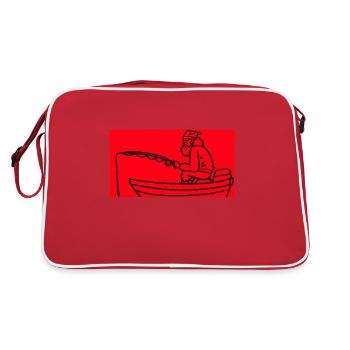 Pêche pêcheur passe-temps pêche pêche sportive - Sac Retro - rouge/blanc - Dos