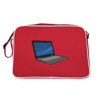 Idée cadeau ordinateur portable clavier ordinateur portable - Sac Retro - rouge/blanc - Dos