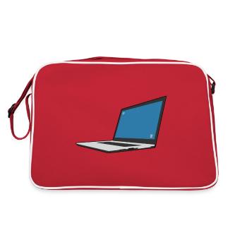 Idée cadeau ordinateur portable clavier ordinateur portable - Sac Retro - rouge/blanc - Dos