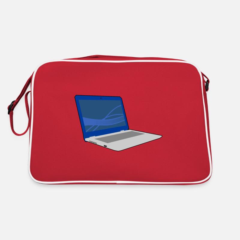 Laptop computer keyboard PC notebook gift idea - Retro Bag - red/white