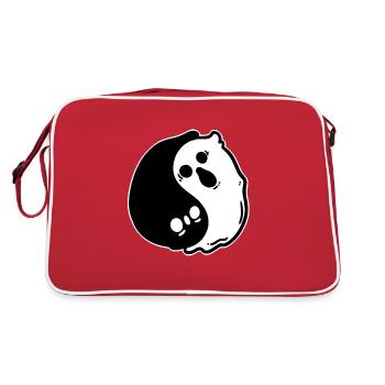 Halloween fantôme effrayant effrayant peur fantasmagorique karma party - Sac Retro - rouge/blanc - Dos