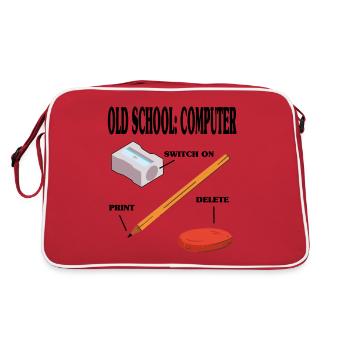 Old school computer pc technology - Retro Bag - red/white - Back