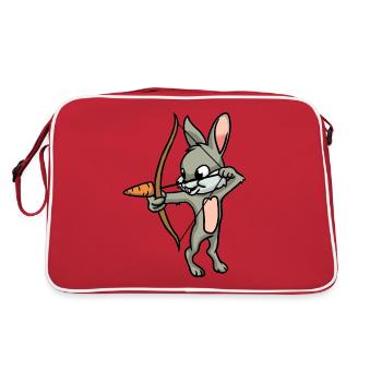 Archery Rabbit Arrow And Bow Carrot Sport - Retro Bag - red/white - Back