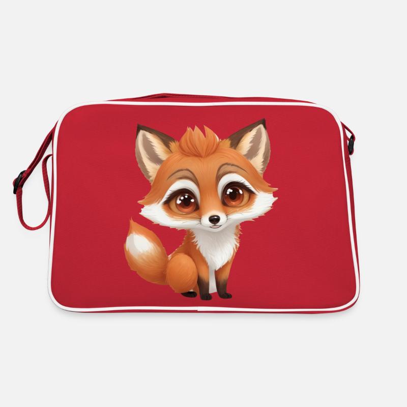 Süßer sitzender Fuchs Retro Tasche