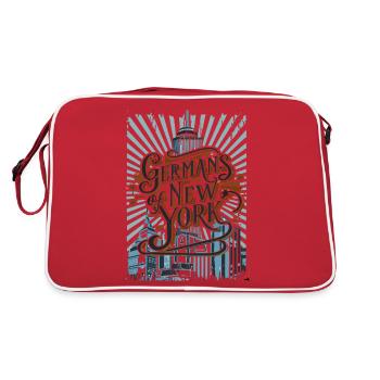 Germans of New York, Germany, America, USA - Retro Bag - red/white - Back