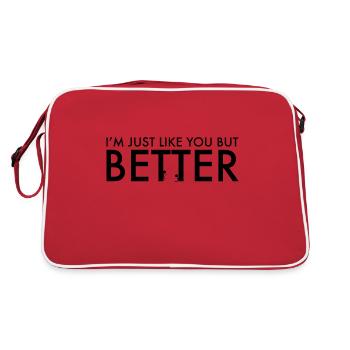 Je suis juste comme toi mais en mieux - Sac Retro - rouge/blanc - Dos