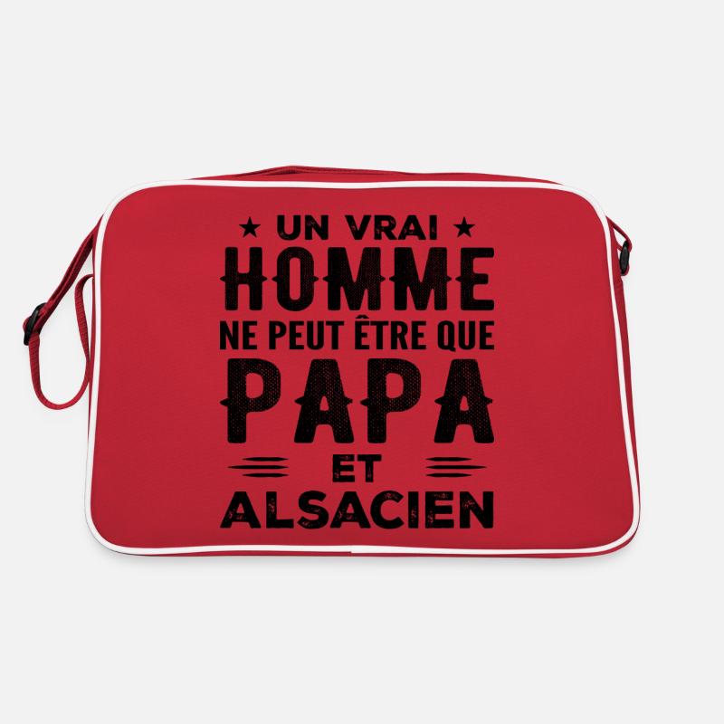 Ein richtiger Mann ist nur ein Vater und ein Elsässer Retro Tasche
