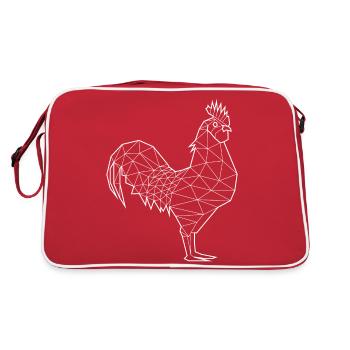 White Chicken - Animal Prism - Retro Bag - red/white - Back