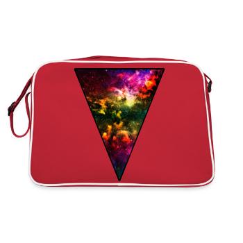 Hipster Universe - Retro Tasche - Rot/Weiß - Hinten