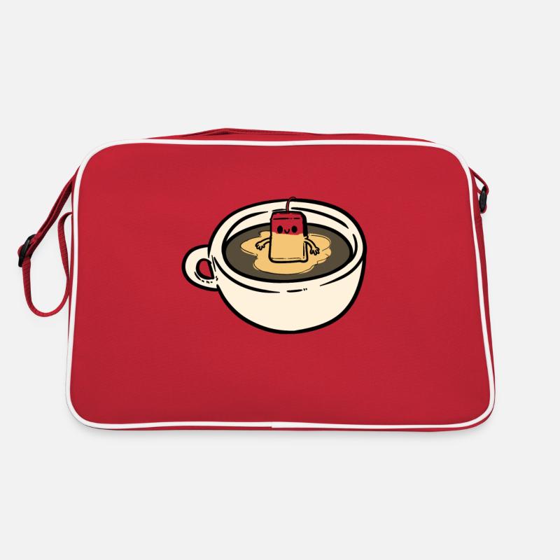 It's a Tea - Retro Tasche - Rot/Weiß