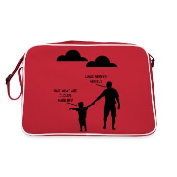 Dad What Are Clouds Made Of, Linux Servers Mostly3 - Retro Bag - red/white - Back