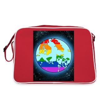 Monde Lgbtq - Sac Retro - rouge/blanc - Dos
