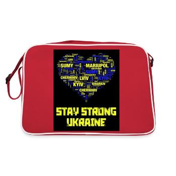 Ukraine - Retro Tasche - Rot/Weiß - Hinten