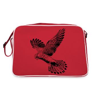Falke - Retro Tasche - Rot/Weiß - Hinten