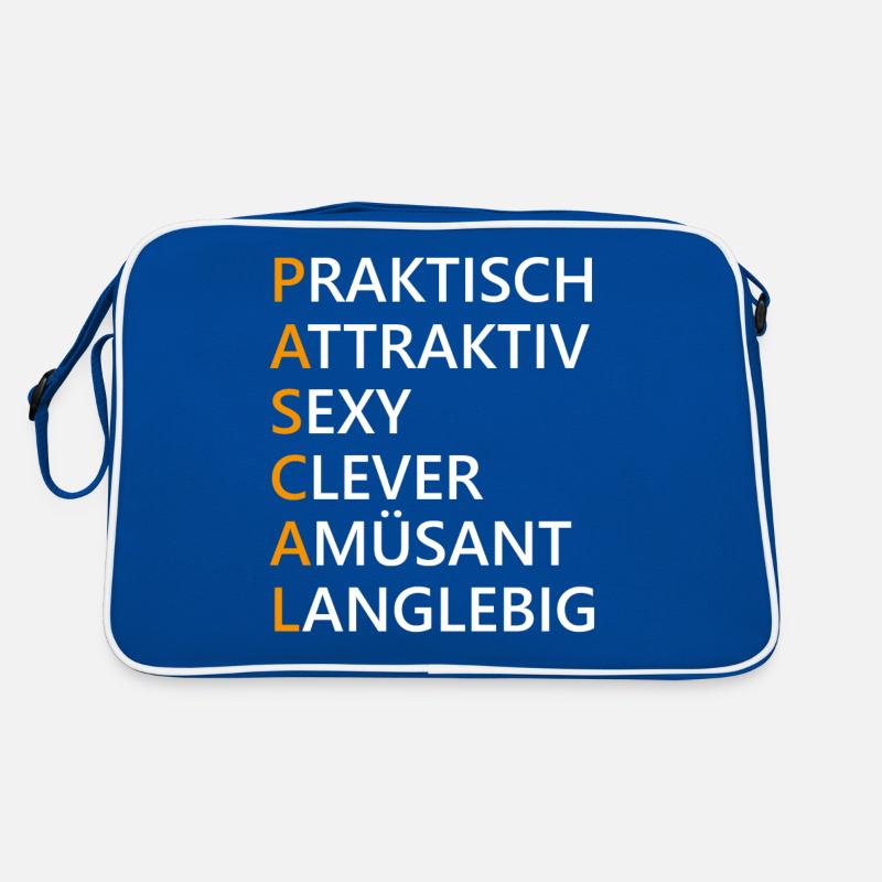 Pascal Name Geschenk Retro Tasche