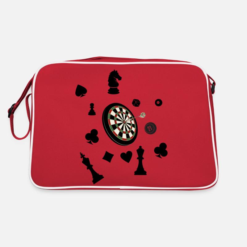 boardgame chess backgammon game night Retro Tasche