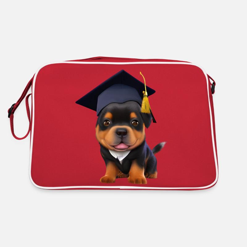 Bachelor Rottweiler Graduation Study Dogs Sac Retro