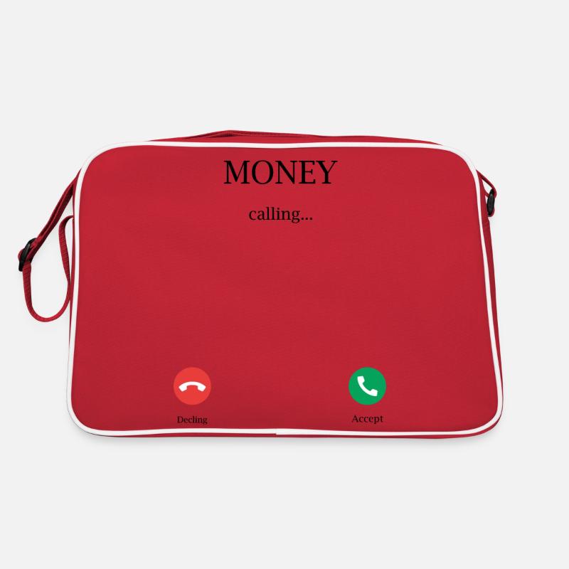 Das Geld ruft Retro Tasche