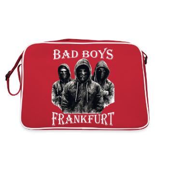 Bad Boys Frankfurt Hessen FFM Frankfurter Ultras - Retro Tasche - Rot/Weiß - Hinten