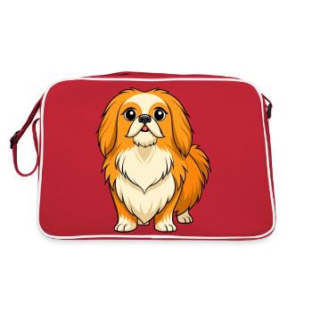 L’art numérique pékinois digne - Sac Retro - rouge/blanc - Dos