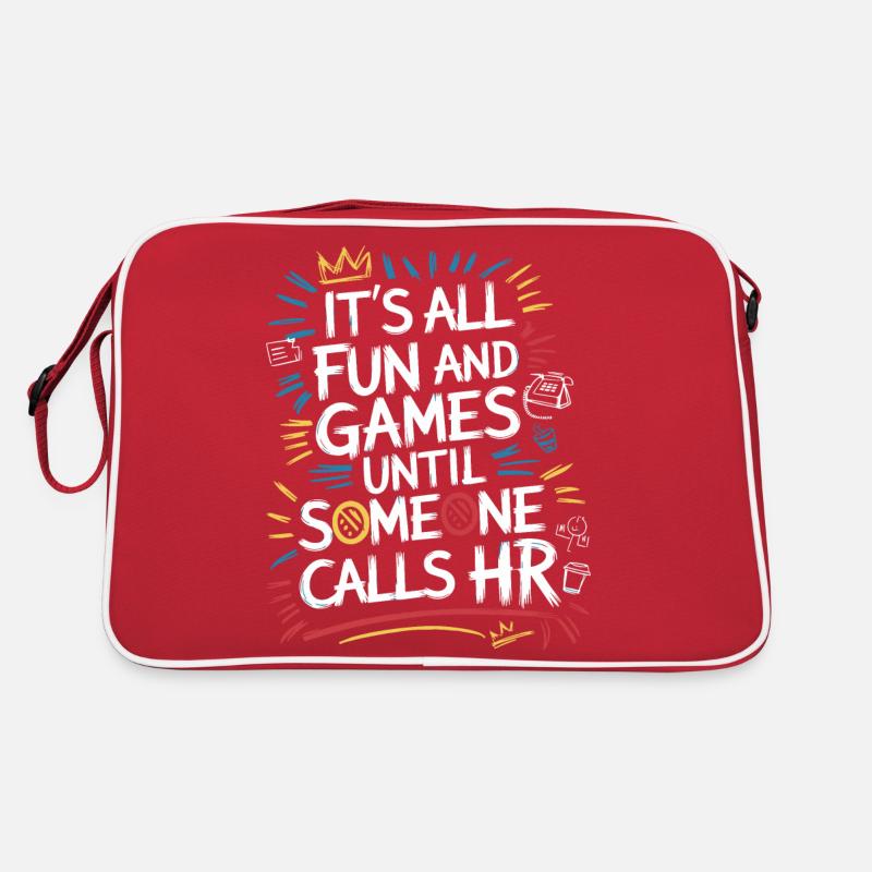 Erst Spaß, dann Human Resources Retro Tasche
