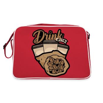 Une Pause café - Sac Retro - rouge/blanc - Dos