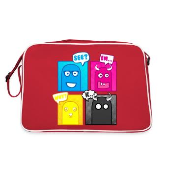 Petits monstres (Pop Art) 02 - Sac Retro - rouge/blanc - Dos