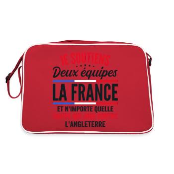 Je Soutiens Deux équipes la France - Sac Retro - rouge/blanc - Dos