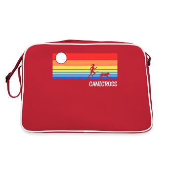 Idée de course de chien de sport canicross - Sac Retro - rouge/blanc - Dos