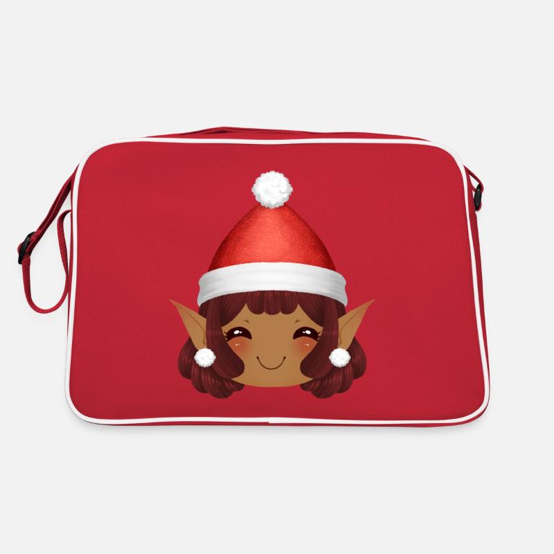 Adorable Lutin de Nöel avec Bonnet de père noël Sac Retro
