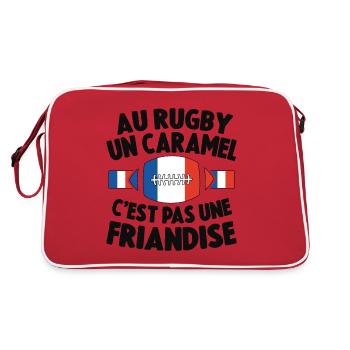 Au Rugby Un Caramel C'est Pas Une Friandise - Sac Retro - rouge/blanc - Dos