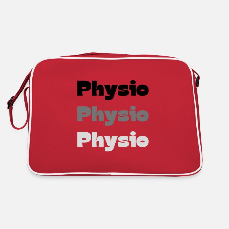 PHYSIO PHYSIO PHYSIO Physiothérapie Idées cadeaux - Sac Retro - rouge/blanc