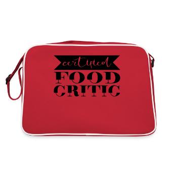 Critique gastronomique certifiée - Sac Retro - rouge/blanc - Dos