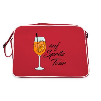 Auf Spritz Tour - Retro Tasche - Rot/Weiß - Hinten