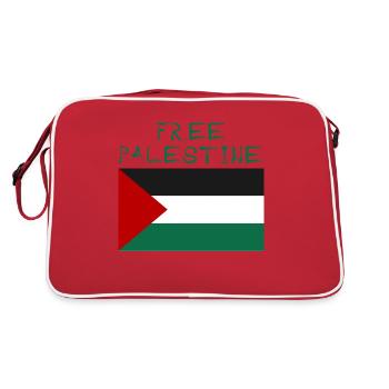 Free Palestine Gaza Shirt Gift Palestine - Retro Bag - red/white - Back