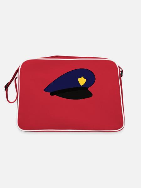 Police hat police hat - Retro Bag - red/white - Back