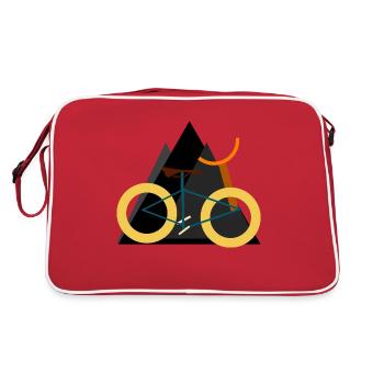 Retro Rad - Retro Tasche - Rot/Weiß - Hinten