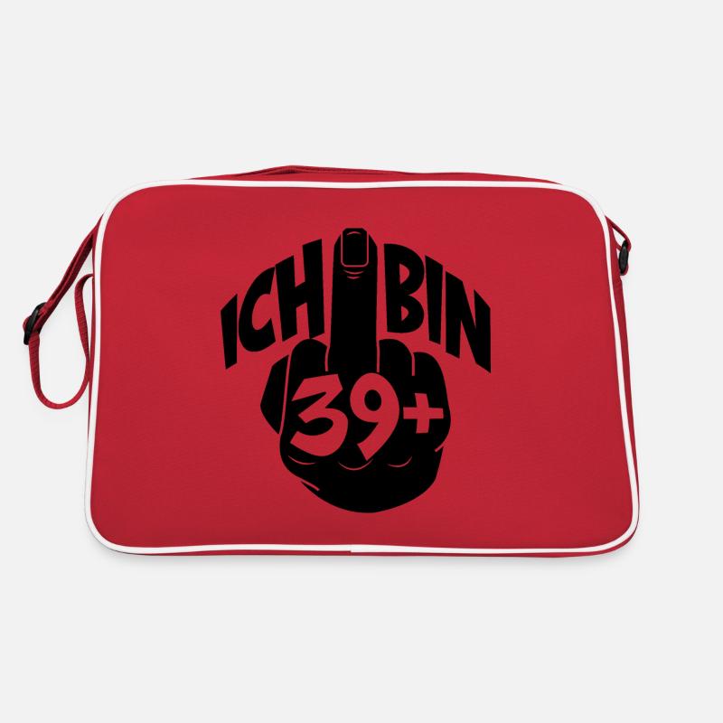 ICH BIN 39+ Ü40 GEBURTSTAG Retro Tasche