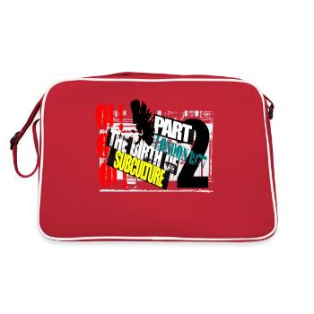 Punk Subkultur - Retro Tasche - Rot/Weiß - Hinten