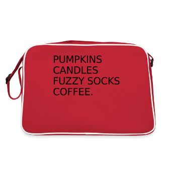 coffee pumpkins autumn - Sac Retro - rouge/blanc - Dos
