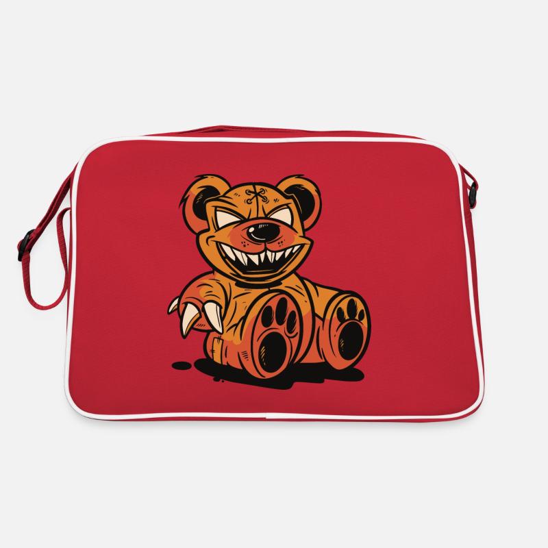 Creepy Horror Bear for Halloween Retro Bag