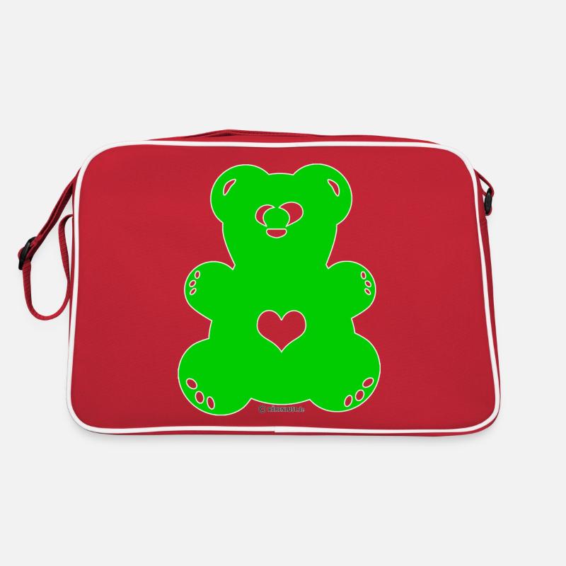 Bärenlust - ours plissé en vert (couleur 18) Sac Retro