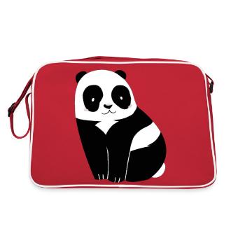 Little panda - Retro Bag - red/white - Back