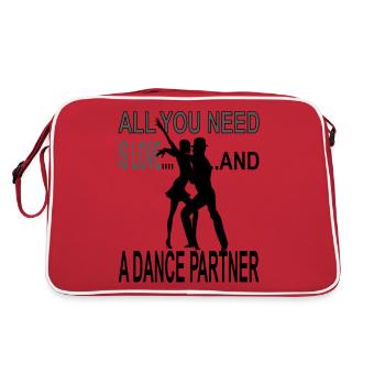 Dance partner everything you need gift dancer - Retro Bag - red/white - Back
