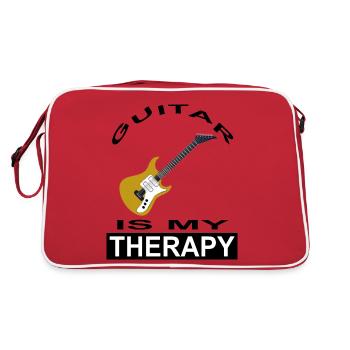 Jouer de la guitare guitariste instrument de musique - Sac Retro - rouge/blanc - Dos