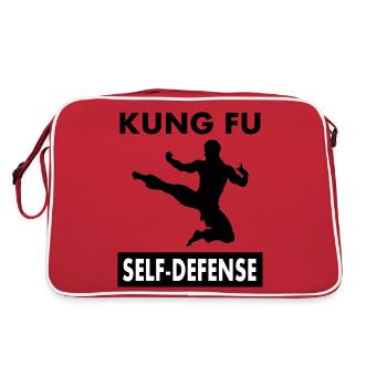 j'aime kung fu self défense arts martiaux - Sac Retro - rouge/blanc - Dos