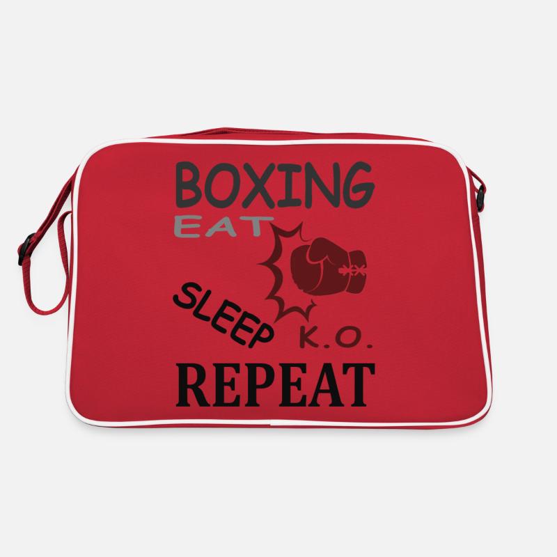 boxen Boxkampf Boxhandschuhe Faust K.O. Geschenk Retro Tasche