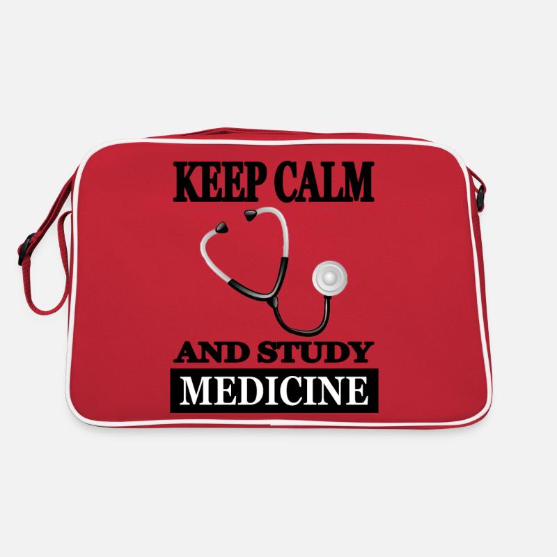 Medizin studieren Medizin Studium Arzt Geschenk - Retro Tasche - Rot/Weiß