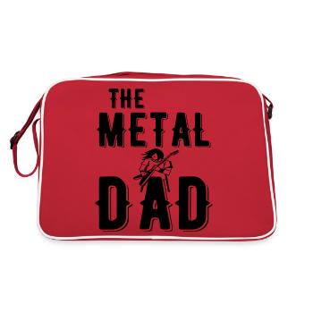 The Metal Dad - Heavy Metal Guitare Hard Rock - Sac Retro - rouge/blanc - Dos